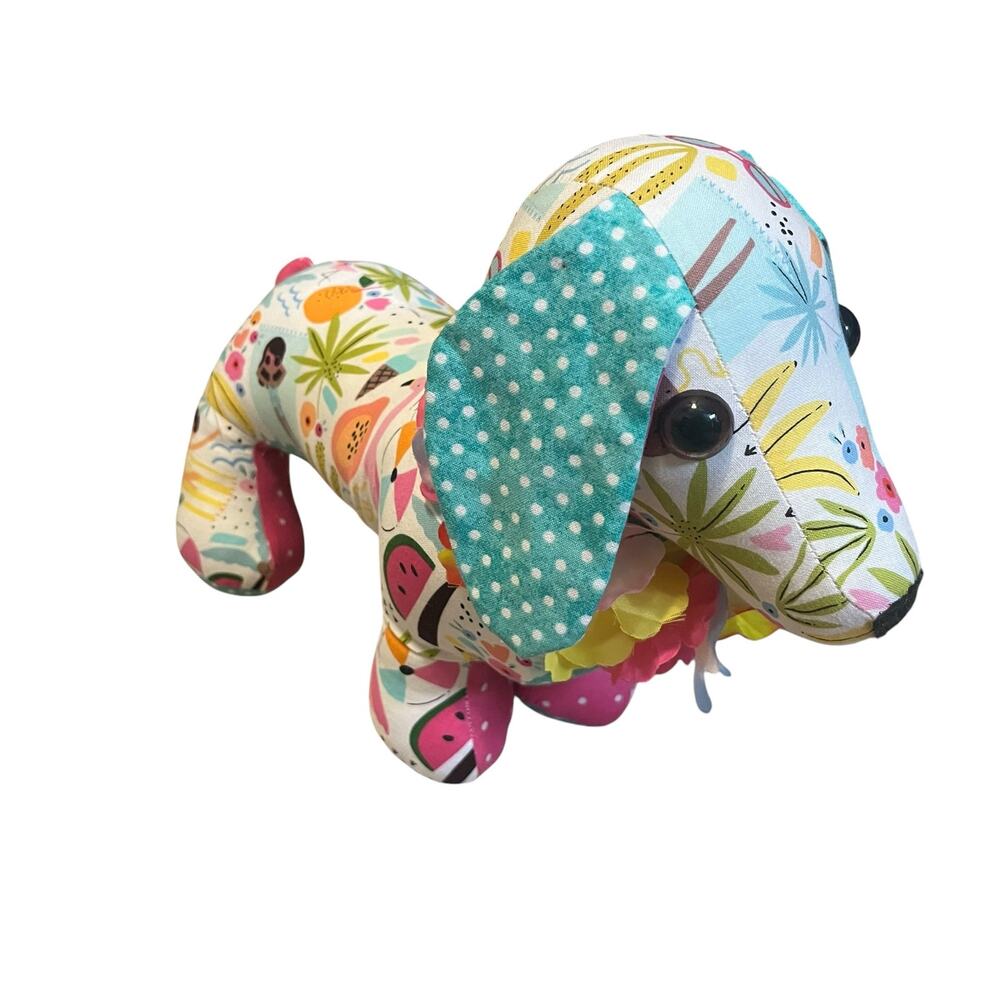 Handmade Dachshund Wiener Dog Summertime Hawaiian Plush